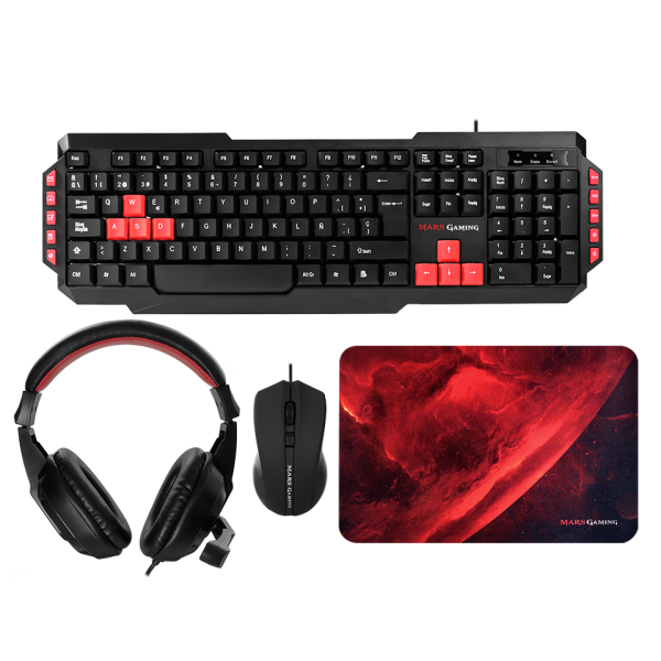Mars Gaming MRCP1 Combo 4in1 Kits claviers/souris Mars Gaming, Ultra Pc Gamer Maroc