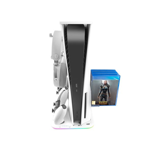 Mars Gaming MPS5-B PS5 Stand White Console Mars Gaming, Ultra Pc Gamer Maroc