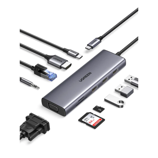 HUB USB-C Ugreen 10 en 1 (15601) Connectique UGREEN, Ultra Pc Gamer Maroc