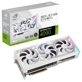 ASUS ROG Strix GeForce RTX 4090 White OC Edition 24Go GDDR6X NVIDIA ASUS, Ultra Pc Gamer Maroc