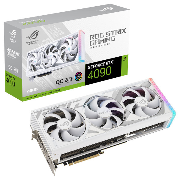 ASUS ROG Strix GeForce RTX 4090 White OC Edition 24Go GDDR6X NVIDIA ASUS, Ultra Pc Gamer Maroc