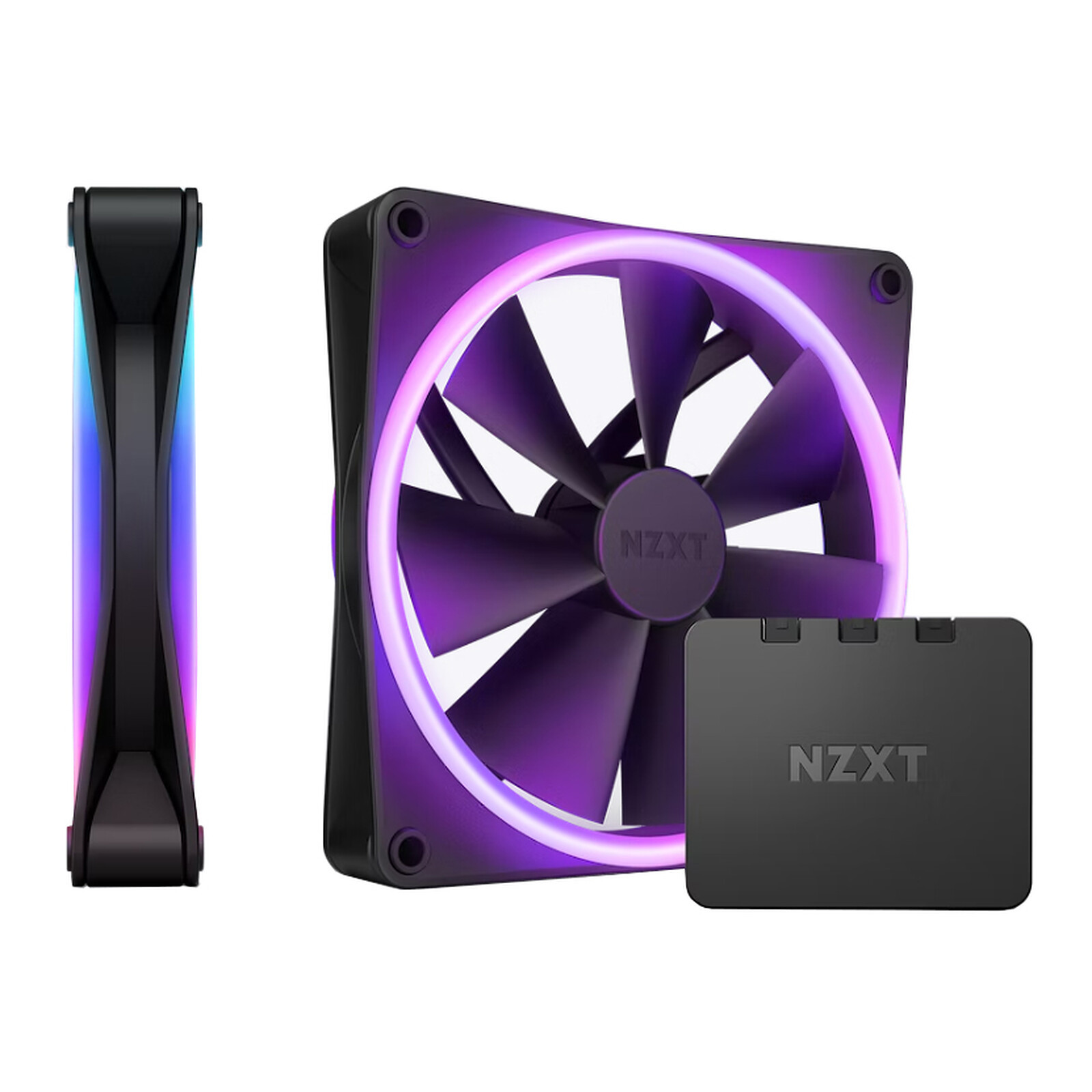 NZXT F140 Rgb Duo 140 mm Case Fan (Black, 2-Pack)