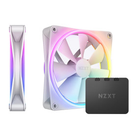 NZXT F140 RGB Duo Twin Pack White Ventilateurs boîtier NZXT, Ultra Pc Gamer Maroc