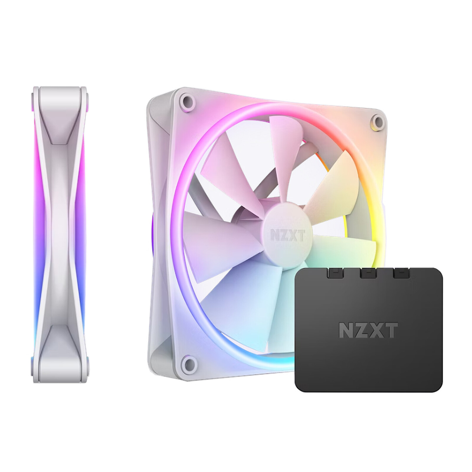 NZXT F140 Rgb Duo 140 mm Case Fan (White, 2-Pack)