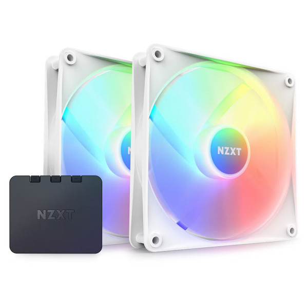 NZXT F140 RGB Core Twin Pack (White) Ventilateurs boîtier NZXT, Ultra Pc Gamer Maroc