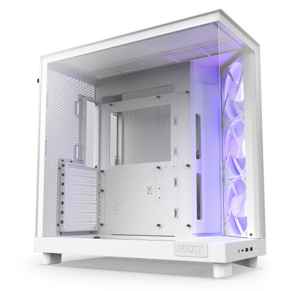 NZXT H6 Flow RGB White Boitiers PC NZXT, Ultra Pc Gamer Maroc