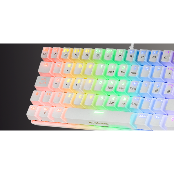 Mars Gaming MK60 White (Brown Switch) Claviers Mars Gaming, Ultra Pc Gamer Maroc