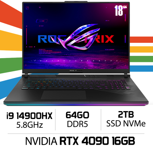 ASUS ROG STRIX SCAR 18 ( 2024 ) i9 14900HX/64GO/2TB/RTX 4090/18" PC Portables Gamer ASUS, Ultra Pc Gamer Maroc