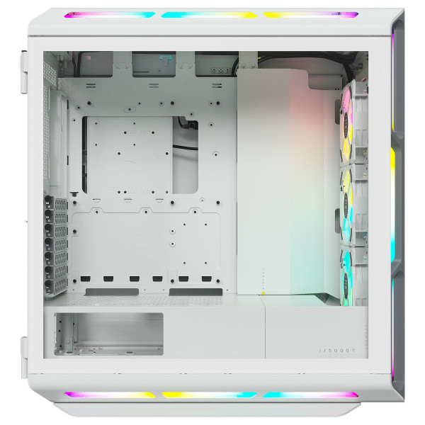 Corsair iCUE 5000T RGB (Blanc) Boitiers PC Corsair, Ultra Pc Gamer Maroc