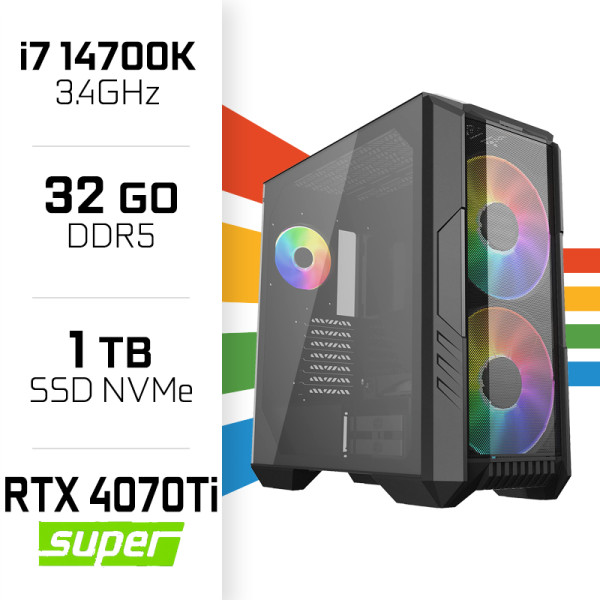 PC Gamer UltraPC Intel Core i7 14700K/1TB SSD/32GB DDR5/RTX4070Ti SUPER PC Gamer Avancé UltraPC, Ultra Pc Gamer Maroc