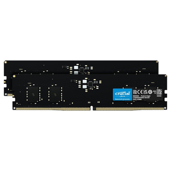 Crucial 16Go (2 x 8Go) DDR5 4800 MHz CL40 Mémoire vive DDR5 Crucial, Ultra Pc Gamer Maroc