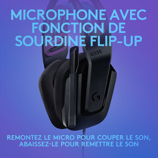 Logitech G G335 (Black) Casques Logitech, Ultra Pc Gamer Maroc