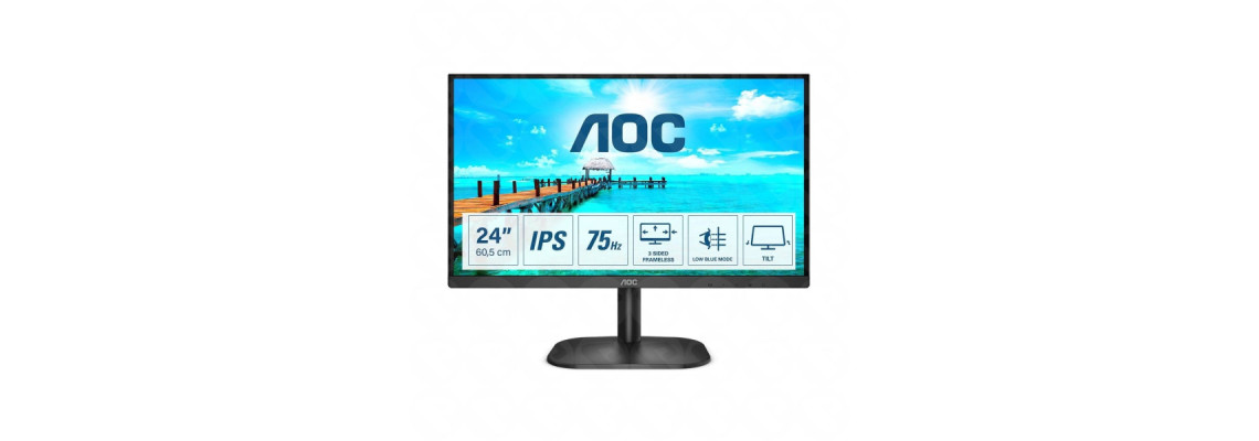 AOC 24B2XH/EU 23.8" IPS 75Hz Moniteurs AOC Maroc