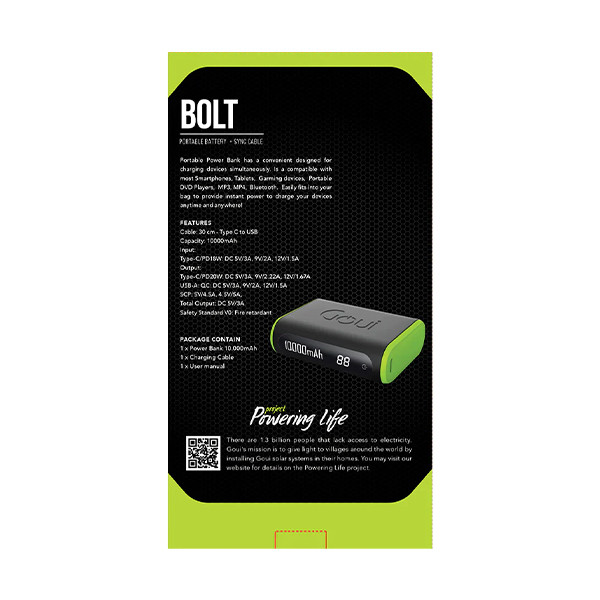Goui Bolt Mini PowerBank 10000 mAh Power bank Goui, Ultra Pc Gamer Maroc