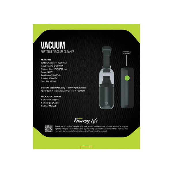 Goui Car VACCUM - Aspirateur de Voiture +PowerBank +Lampe torche Power bank Goui, Ultra Pc Gamer Maroc