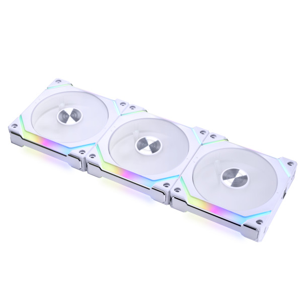 Lian Li UNI Fan SL V2 120mm ARGB White (Triple Pack) Ventilateurs boîtier Lian Li, Ultra Pc Gamer Maroc
