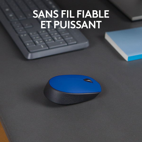 Logitech M171 Wireless Mouse (Blue) Souris Logitech, Ultra Pc Gamer Maroc