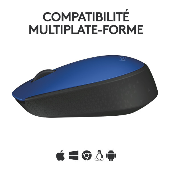 Logitech M171 Wireless Mouse (Blue) Souris Logitech, Ultra Pc Gamer Maroc
