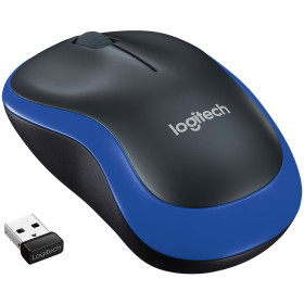 Logitech Wireless Mouse M185 (Blue) Souris Logitech, Ultra Pc Gamer Maroc