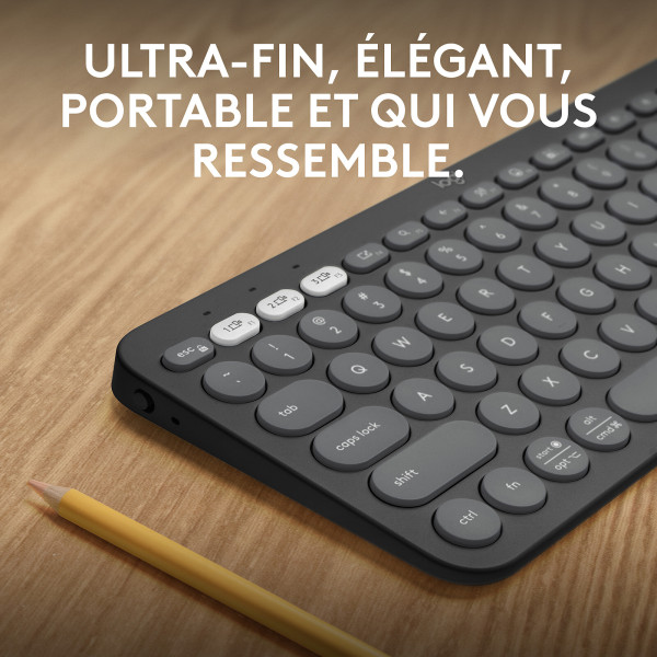 Logitech Pebble Keys 2 K380s (Graphite) Claviers Logitech, Ultra Pc Gamer Maroc
