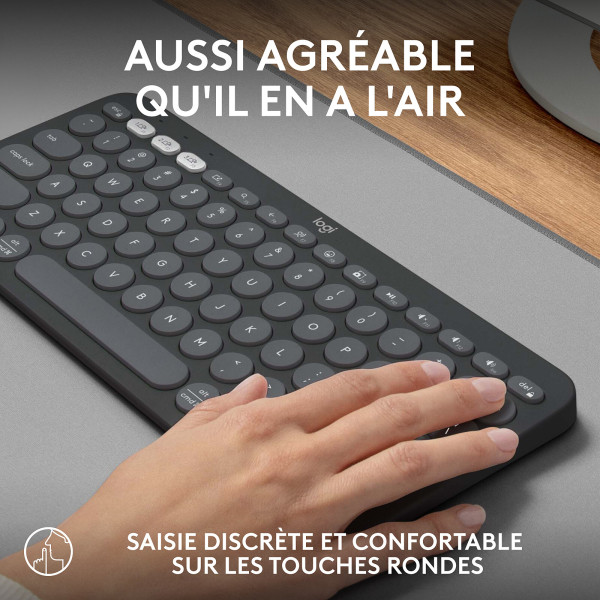 Logitech Pebble Keys 2 K380s (Graphite) Claviers Logitech, Ultra Pc Gamer Maroc