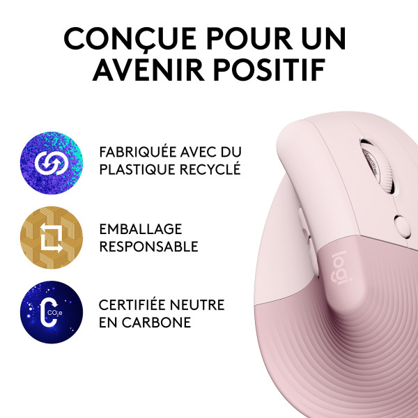 Logitech Lift (Rose) Souris Logitech, Ultra Pc Gamer Maroc