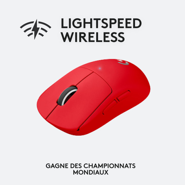 Logitech G Wireless Gaming Pro X Superlight (Red) Souris Logitech, Ultra Pc Gamer Maroc