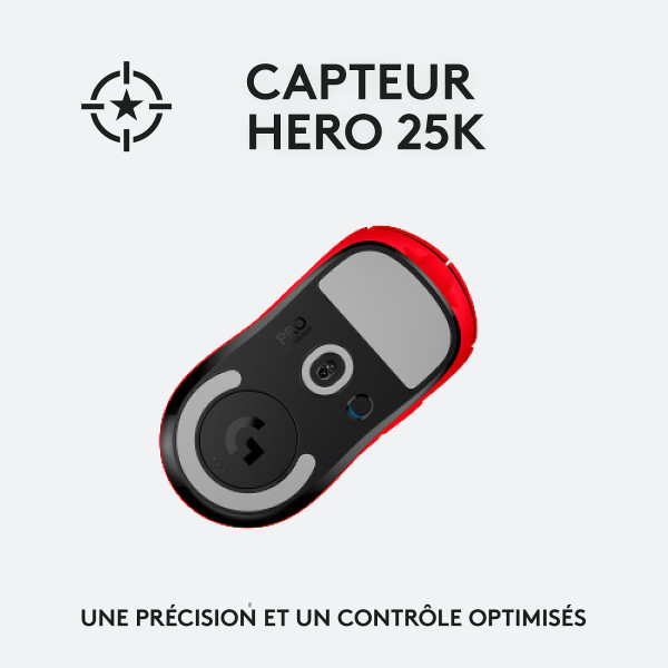 Logitech G Wireless Gaming Pro X Superlight (Red) Souris Logitech, Ultra Pc Gamer Maroc