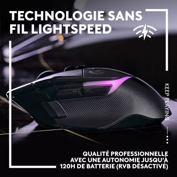 Logitech G G502X Plus Noir Souris Logitech, Ultra Pc Gamer Maroc