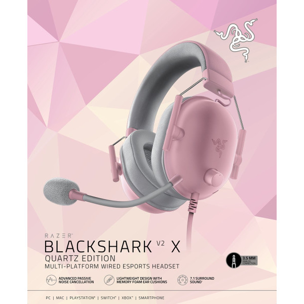 Razer Blackshark V2 X (Quartz) Casques Razer, Ultra Pc Gamer Maroc