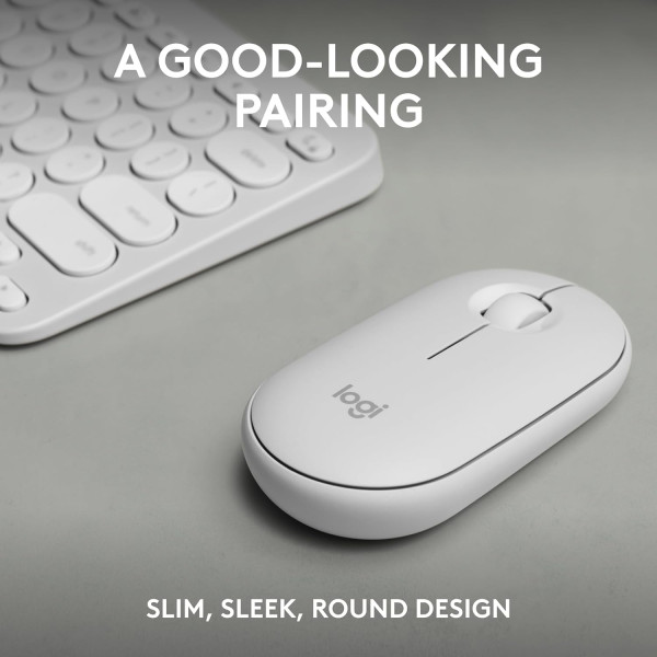 Logitech Pebble 2 Combo (White) Claviers Logitech, Ultra Pc Gamer Maroc