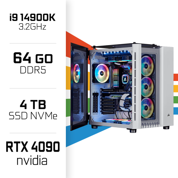 PC Gamer UltraPC Core i9 14900K/4TB SSD/64GB DDR5/RTX4090 PC Gamer Avancé UltraPC, Ultra Pc Gamer Maroc