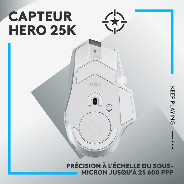 Logitech G G502X Lightspeed White Souris Logitech, Ultra Pc Gamer Maroc