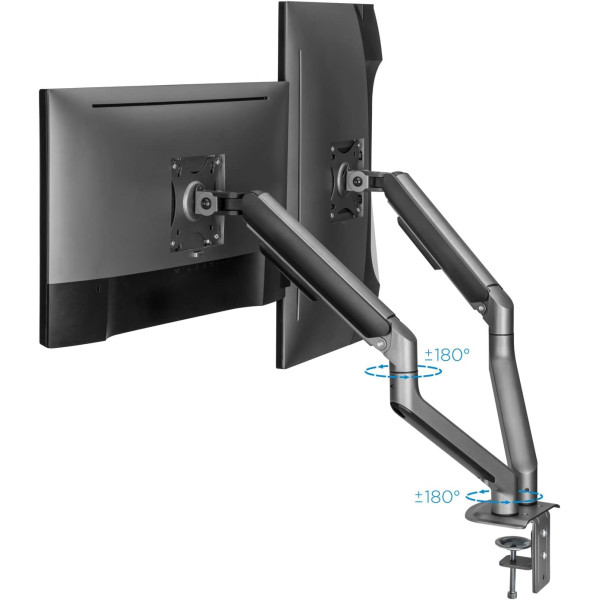 Tooq DB4132TNR-G Dual 17-32" Bras & Pied TooQ, Ultra Pc Gamer Maroc