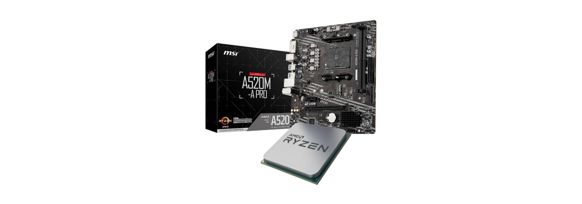 AMD Ryzen 5 5500 (3.6 GHz / 4.2 GHz) Tray + MSI A520M-A PRO Kit upg