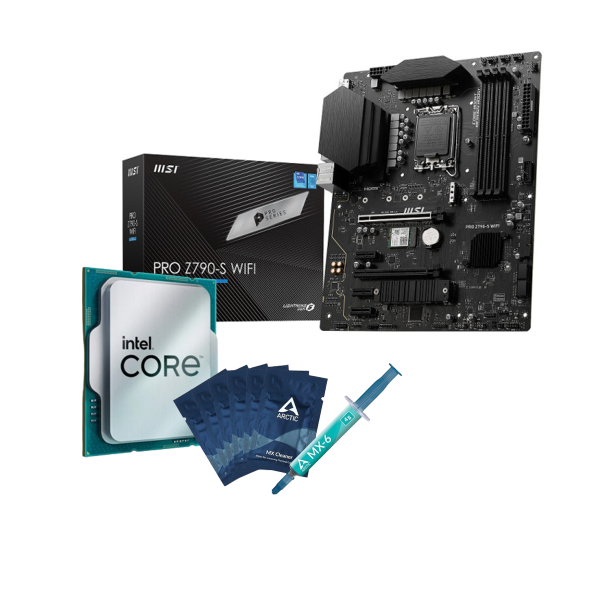 Intel Core i7 13700K (3.4 GHz / 5.4 GHz) Tray + MSI PRO Z790-S WIFI + Arctic MX-6 (4 grammes) + MX Cleaner Processeurs UltraP...