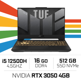 ASUS TUF Gaming F15 FX567Z i5 12500H/16GB DDR4/512GB SSD/RTX 3050/15.6″ IPS PC Portables Gamer ASUS, Ultra Pc Gamer Maroc