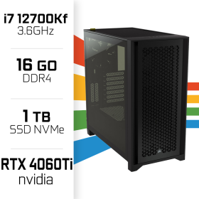 PC Gamer UltraPC Intel Core i7 12700KF/1TB SSD/16GB DDR4/RTX4060Ti PC Gamer Avancé UltraPC, Ultra Pc Gamer Maroc