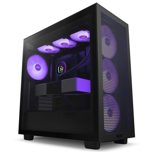 NZXT H7 Flow RGB Black Boitiers PC NZXT, Ultra Pc Gamer Maroc