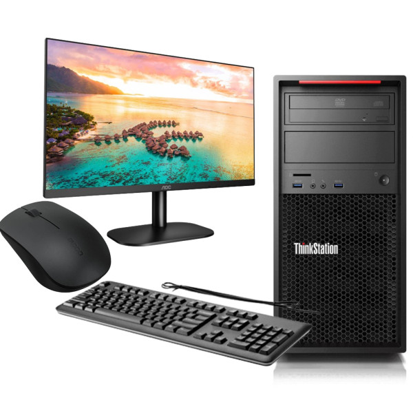 PC Fixe Station De Travail Lenovo Reconditionné - Xeon E5-1620, 32Go RAM, 1To SSD, Quadro M2000, Windows 11 & Office 2021