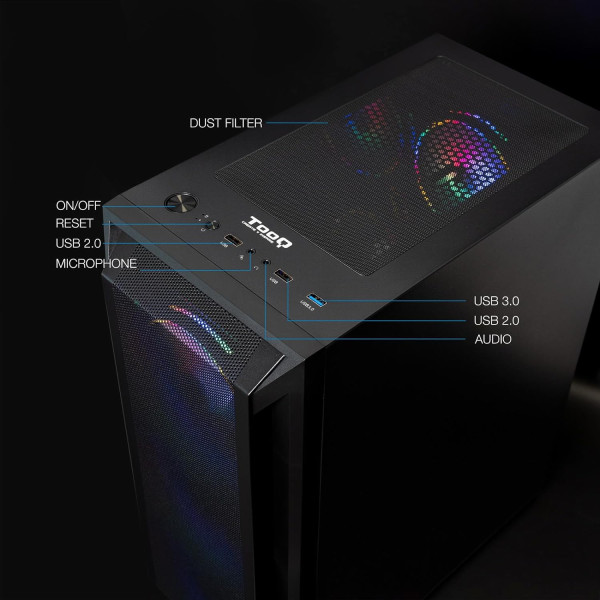 TooQ TQGCC101-B RAGNÄROK Black Boitiers PC TooQ, Ultra Pc Gamer Maroc