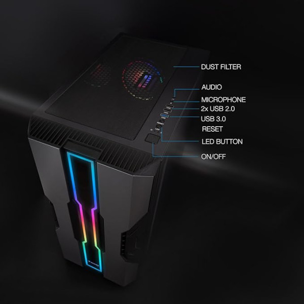 TooQ TQGCC103-B NIGHTCITY Black Boitiers PC TooQ, Ultra Pc Gamer Maroc