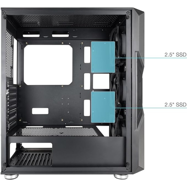 TooQ TQGCC103-B NIGHTCITY Black Boitiers PC TooQ, Ultra Pc Gamer Maroc