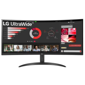 LG 34WR50QC-B 34" Curved 100Hz Moniteurs LG Group, Ultra Pc Gamer Maroc