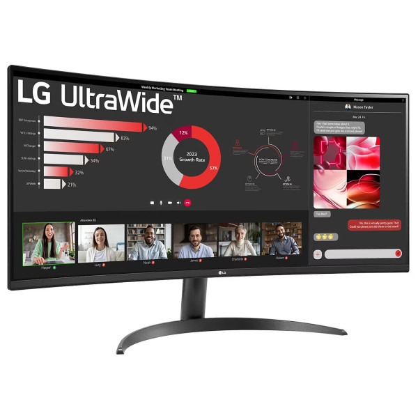 LG 34WR50QC-B 34" Curved 100Hz Moniteurs LG Group, Ultra Pc Gamer Maroc