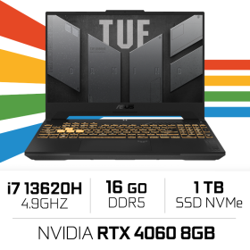 ASUS TUF Gaming F15 TUF507VV Intel Core i7 13620H/16GB/1TB SSD/RTX4060 8GB/15.6'' 144Hz PC Portables Gamer ASUS, Ultra Pc Gam...