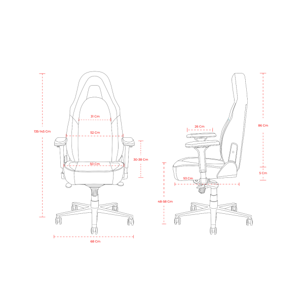 SKILLCHAIRS SCV1 STALKER RED Chaise gamer SKILLCHAIRS, Ultra Pc Gamer Maroc