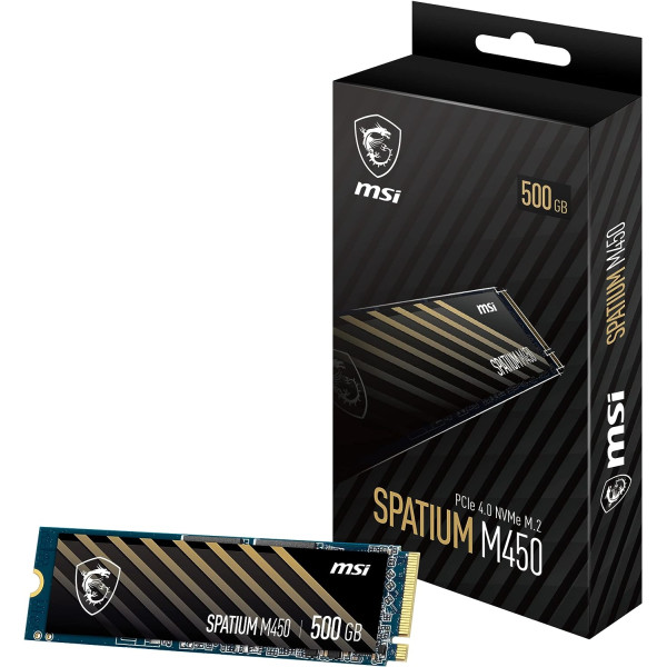 MSI SPATIUM M450 NVMe M.2 500GB Disques SSD MSI, Ultra Pc Gamer Maroc