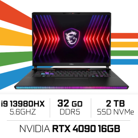 MSI Raider GE78HX 13VI i9-13980HX/32GB/2TB SSD/RTX4090 16GB/ 17" 240Hz IPS PC Portables Gamer MSI, Ultra Pc Gamer Maroc