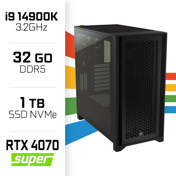 PC Gamer UltraPC Core i9 14900K/1TB SSD/32GB DDR5/RTX4070 SUPER PC Gamer Avancé UltraPC, Ultra Pc Gamer Maroc